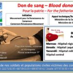 Campagne nationale de don de sang des 15, 16 et 17 avril 2015 pour nos soldats et populations civiles victimes des conflits armés